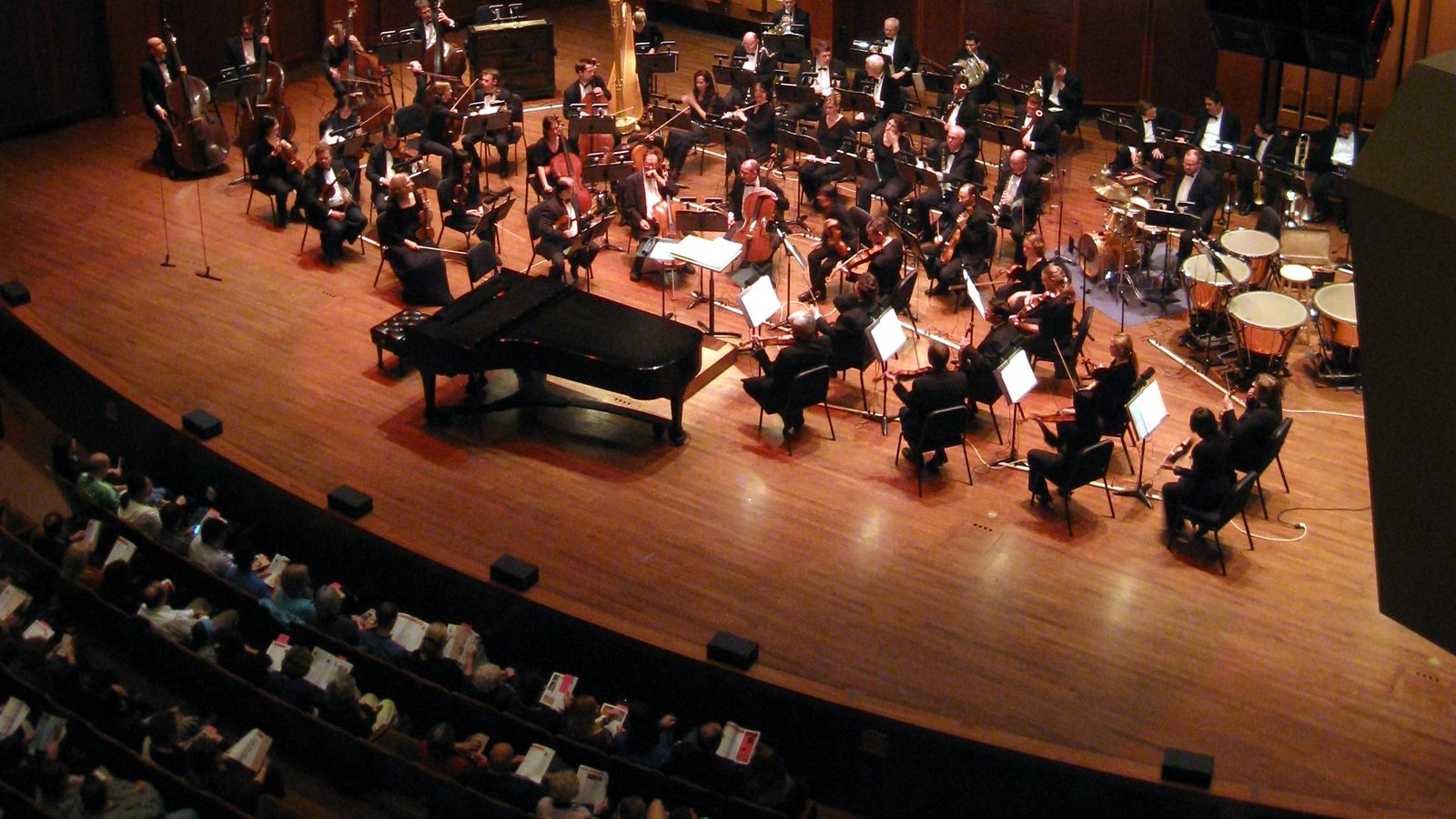 Symphony orchestra on stage representing a coordinated customer experience